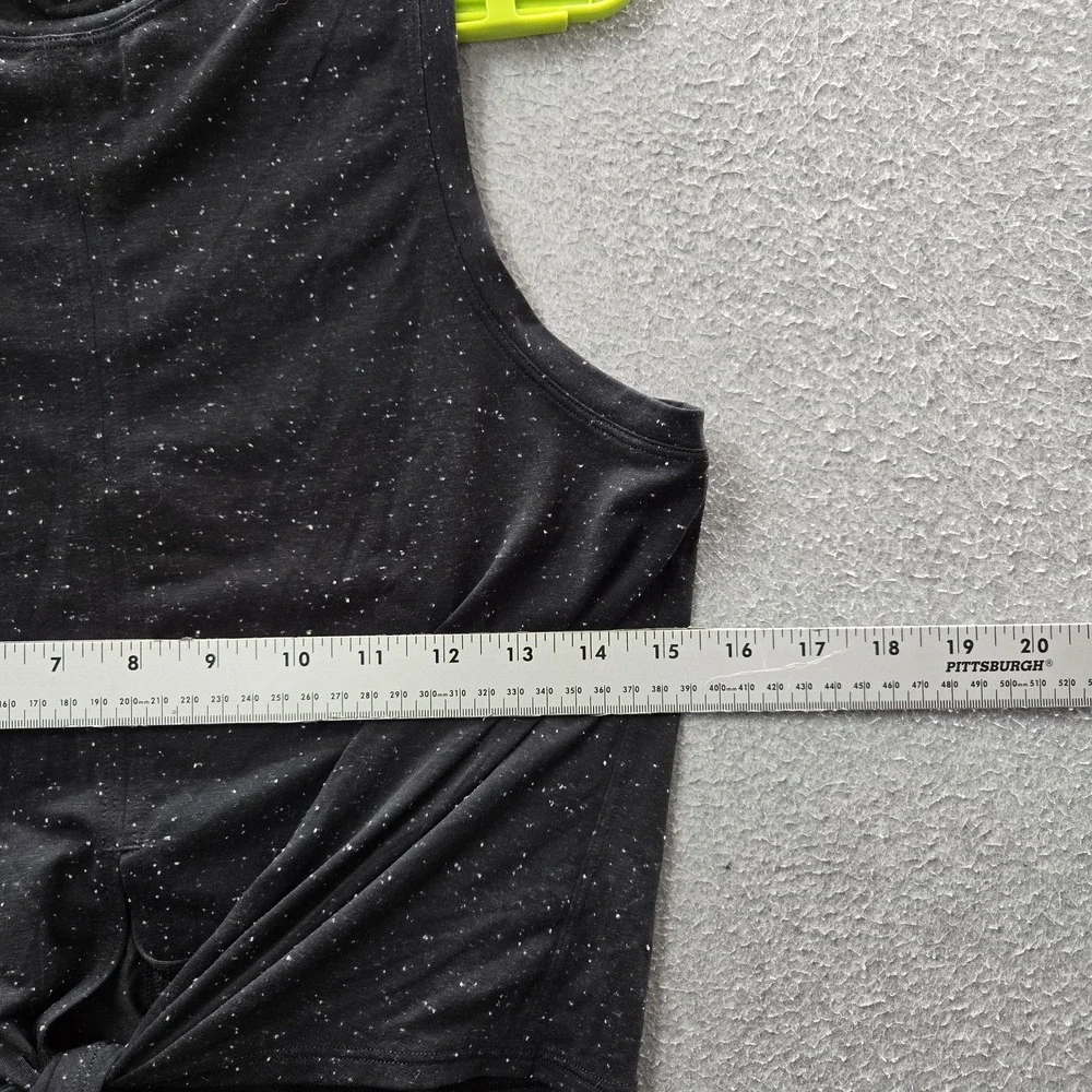 Lululemon Women Tank Top 4 Black Breeze Through Twist‎ Crew Neck Pullover